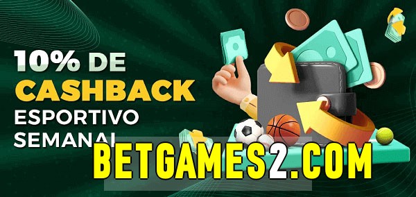 10% de bônus de cashback na Betgames 
